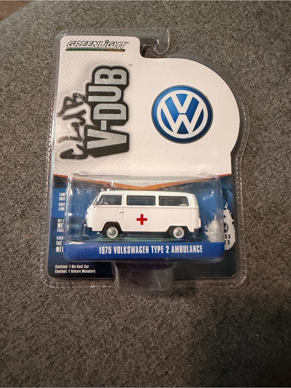 V-Dub 1975 Volkswagen Type 2 Ambulance Toy - White with Red Cross